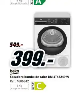 MediaMarkt BEKO Secadora bomba de calor BM 3T48249 W oferta