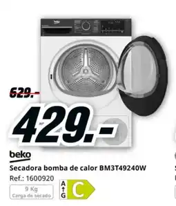 MediaMarkt BEKO Secadora bomba de calor BM3T49240W oferta