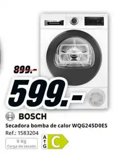 MediaMarkt BOSCH Secadora bomba de calor WQG245DOES oferta