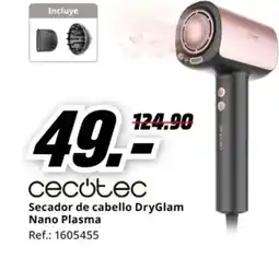 MediaMarkt CECOTEC Secador de cabello DryGlam Nano Plasma oferta