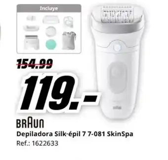 MediaMarkt BRAUN Depiladora Silk-épil 7 7-081 SkinSpa oferta