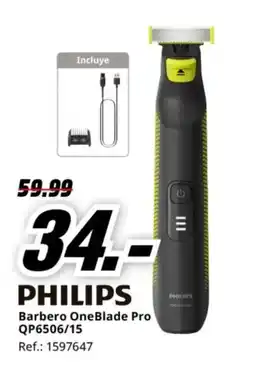MediaMarkt PHILIPS Barbero OneBlade Pro QP6506/15 oferta