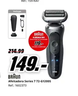 MediaMarkt BRAUN Afeitadora Series 7 72-G1200S oferta
