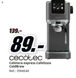 MediaMarkt CECOTEC Cafetera express Cafelizzia Cold Brew oferta