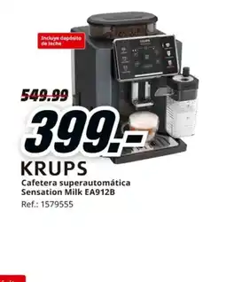 MediaMarkt KRUPS Cafetera superautomática Sensation Milk EA912B oferta