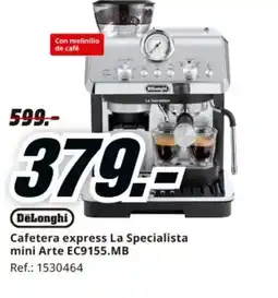 MediaMarkt DELONGHI Cafetera express La Specialista mini Arte EC9155.MB oferta