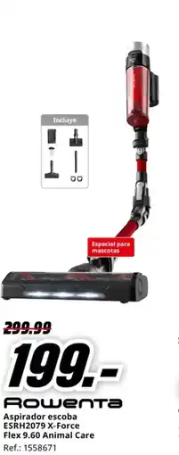 MediaMarkt ROWENTA Aspirador escoba ESRH2079 X-Force Flex 9.60 Animal Care oferta