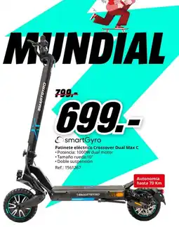 MediaMarkt SMART GYRO Patinete eléctrico Crossover Dual Max C oferta