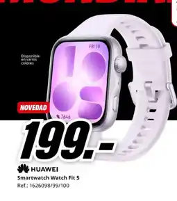 MediaMarkt HUAWEI Smartwatch Watch Fit 5 oferta