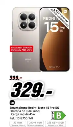 MediaMarkt Smartphone Redmi Note 15 Pro 5G oferta