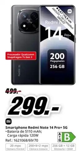 MediaMarkt Smartphone Redmi Note 14 Pro+ 5G oferta