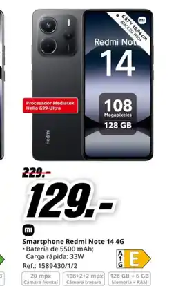 MediaMarkt Smartphone Redmi Note 14 4G oferta