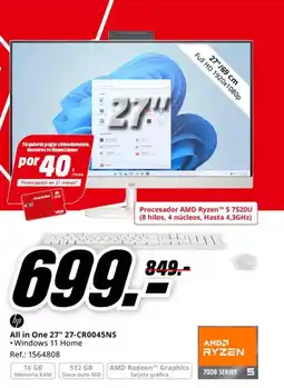 MediaMarkt HP All in One 27" 27-CR0045NS oferta