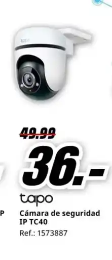 MediaMarkt TAPO Cámara de seguridad IP TC40 oferta