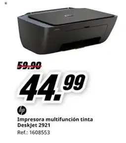 MediaMarkt HP Impresora multifunción tinta DeskJet 2921 oferta