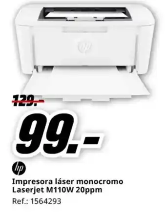 MediaMarkt HP Impresora láser monocromo Laserjet M110W 20ppm oferta