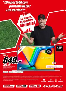 MediaMarkt ASUS Portátil Vivobook 16 OLED M1605NAQ-SH031W oferta