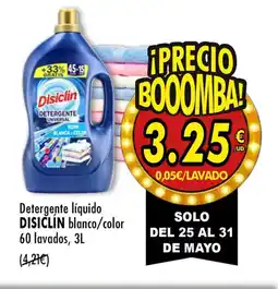 SPAR DISICLIN Detergente líquido blanco/color 60 lavados oferta