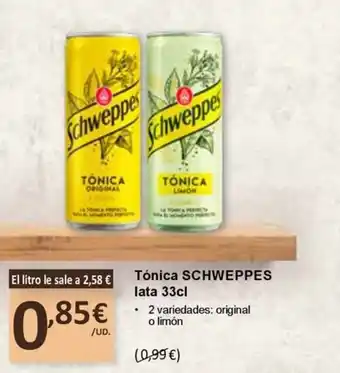 SPAR SCHWEPPES Tónica oferta