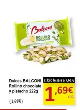SPAR BALCONI Dulces Rollino chocolate y pistacho oferta