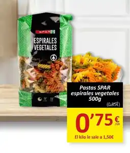 SPAR SPAR Pastas espirales vegetales oferta