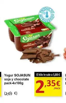 SPAR SOJASUN Yogur soja y chocolate oferta