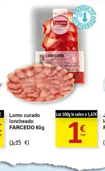 SPAR FARCEDO Lomo curado loncheado oferta