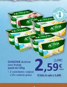SPAR DANONE Activia con frutas oferta
