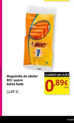 SPAR BIC Maquinilla de afeitar suave bolsa 5uds oferta