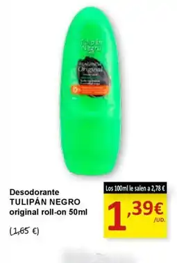 SPAR TULIPÁN NEGRO Desodorante original roll-on oferta
