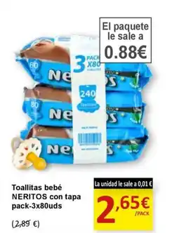 SPAR NERITOS Toallitas bebé con tapa oferta