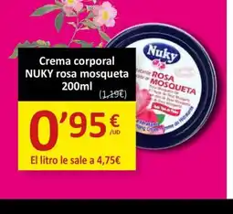 SPAR NUKY Crema corporal rosa mosqueta oferta