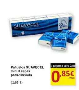 SPAR SUAVECEL Pañuelos mini 3 capas oferta