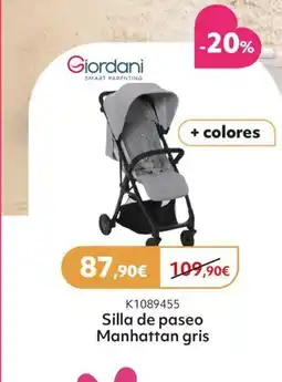Prénatal GIORDANI Silla de paseo Manhattan gris oferta