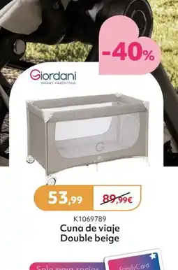 Prénatal GIORDANI Cuna de viaje Double beige oferta