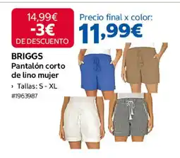 Costco BRIGGS Pantalón corto de lino mujer oferta