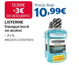 Costco LISTERINE Enjuague bucal sin alcohol oferta