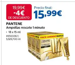 Costco PANTENE Ampollas rescate 1 minuto oferta