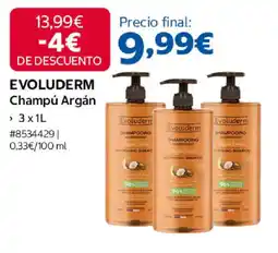 Costco EVOLUDERM Champú Argán oferta