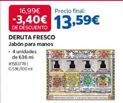 Costco DERUTA FRESCO Jabón para manos oferta