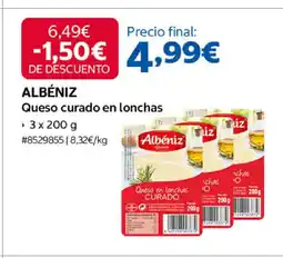Costco ALBÉNIZ Queso curado en lonchas oferta