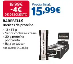 Costco BAREBELLS Barritas de proteína oferta