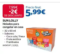 Costco SUN LOLLY Helados para congelar en casa oferta