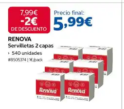 Costco RENOVA Servilletas 2 capas oferta