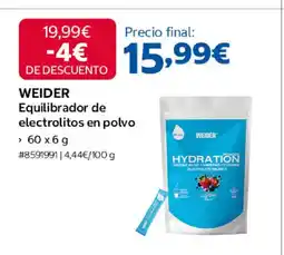 Costco WEIDER Equilibrador de electrolitos en polvo oferta