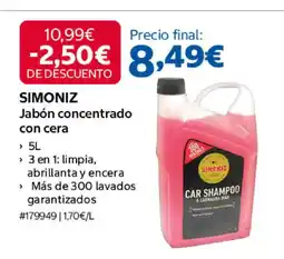 Costco SIMONIZ Jabón concentrado con cera oferta