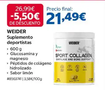 Costco WEIDER Suplemento deportistas oferta