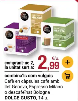 BonpreuEsclat DOLCE GUSTO Cafè en càpsules cafè amb llet Genova, Espresso Milano o descafeïnat Bologna oferta