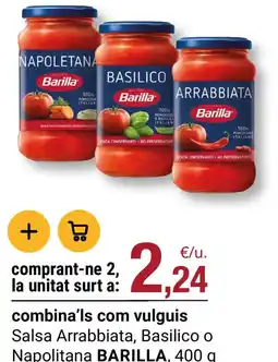 BonpreuEsclat BARILLA Salsa Arrabbiata, Basilico o Napolitana oferta