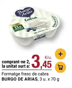 BonpreuEsclat BURGO DE ARIAS Formatge fresc de cabra oferta